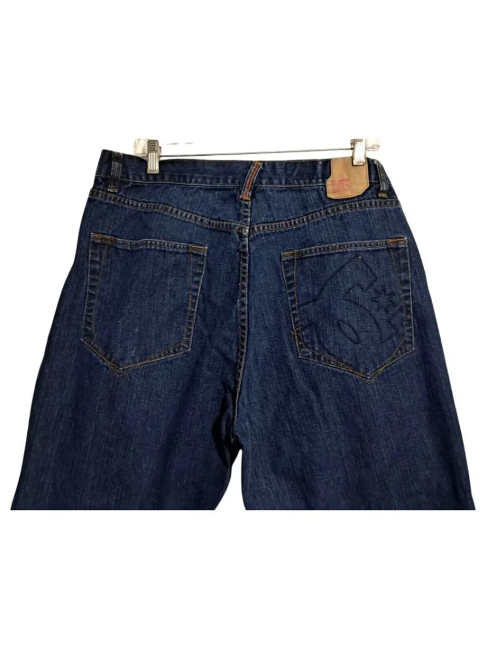 Y2K DC Jeans Mens 36 (34) Loose‎ Baggy Skater Sonar lll Blue Straight Leg Cotton